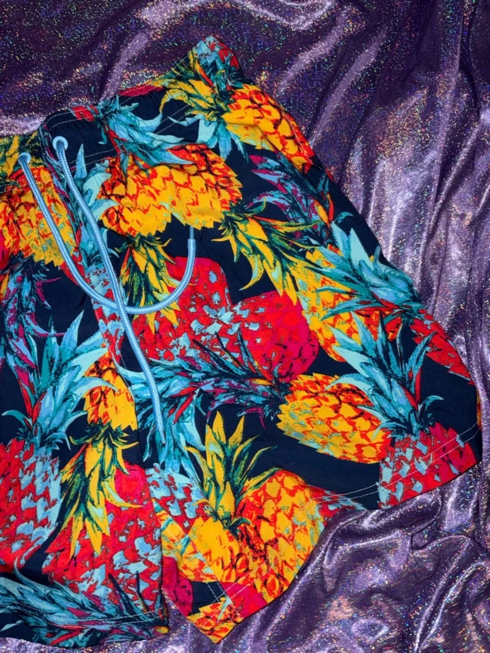 Mens Colorful Pineapple Swim Trunks